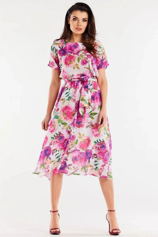 awama chiffon daydress with elastic lining