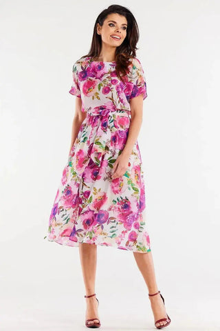 awama chiffon daydress with elastic lining