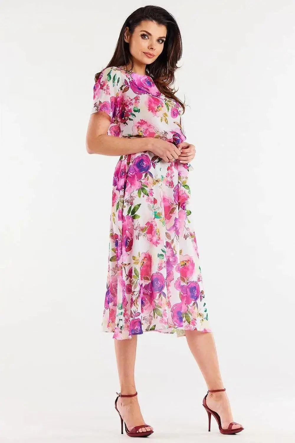 awama chiffon daydress with elastic lining