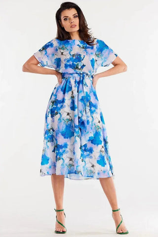 awama chiffon daydress with elastic lining