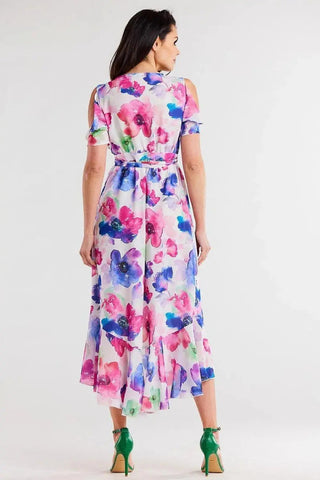 awama chiffon daydress with elastic lining, envelope, asymmetrical