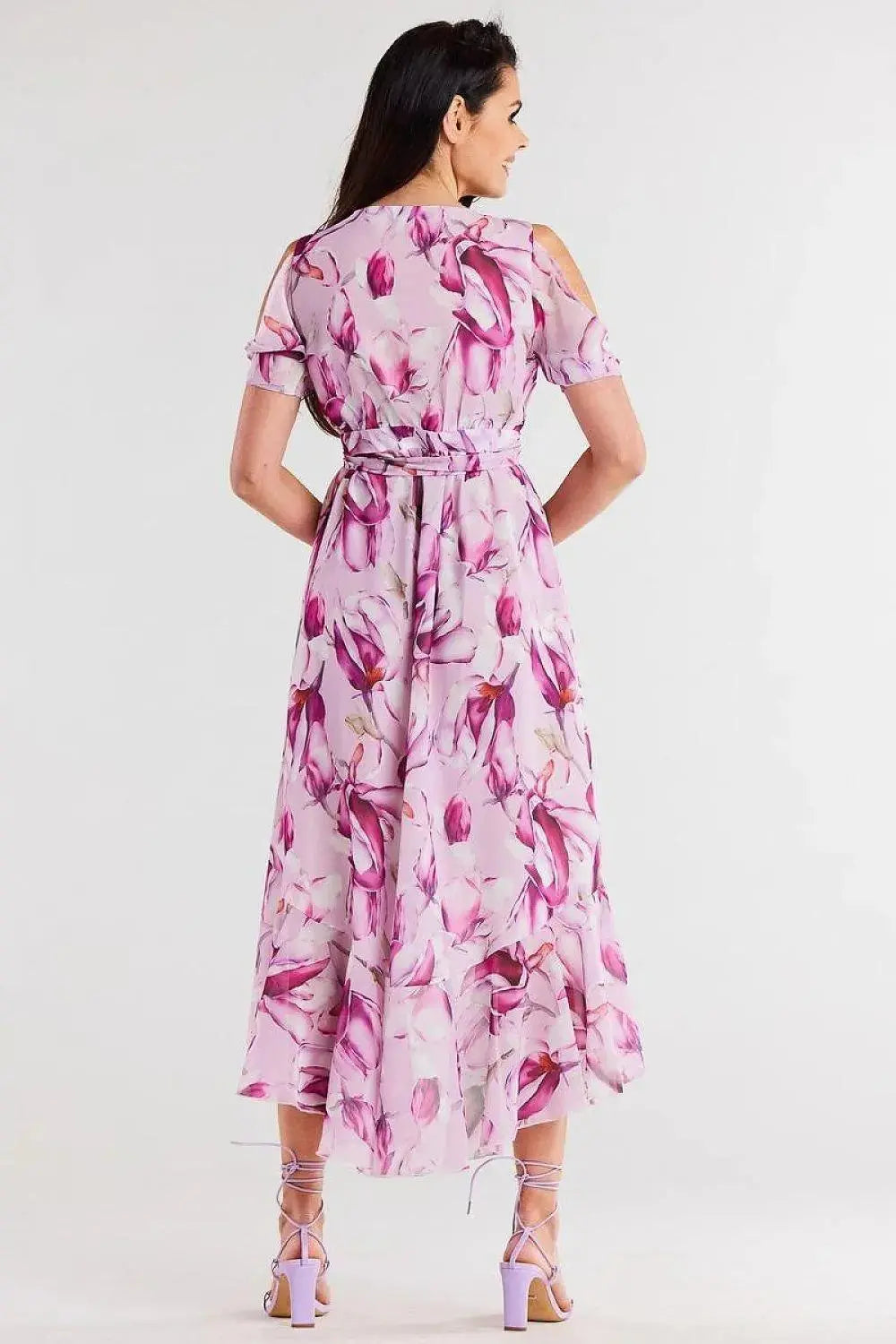 awama chiffon daydress with elastic lining, envelope, asymmetrical
