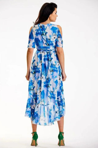 awama chiffon daydress with elastic lining, envelope, asymmetrical