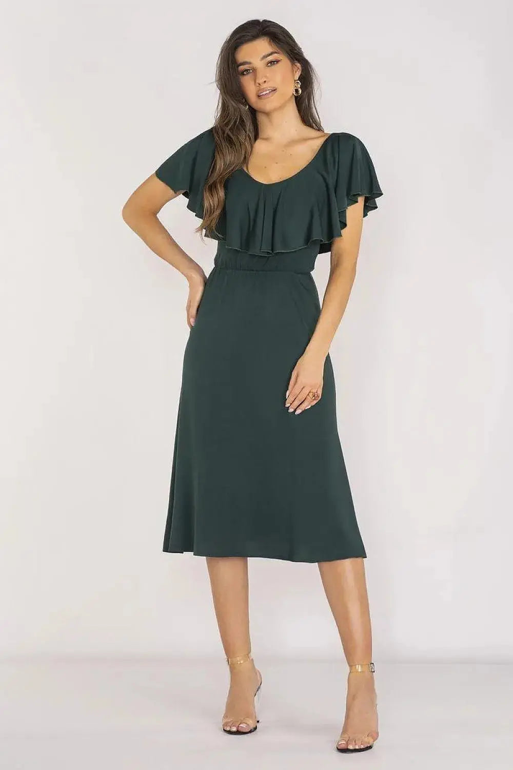 awama extremely elegant and feminine midi length daydress