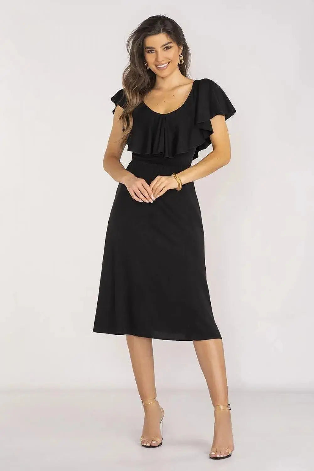 awama extremely elegant and feminine midi length daydress