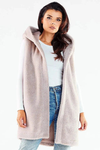 awama pleasant material warm hooded vest with pockets