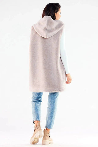 awama pleasant material warm hooded vest with pockets