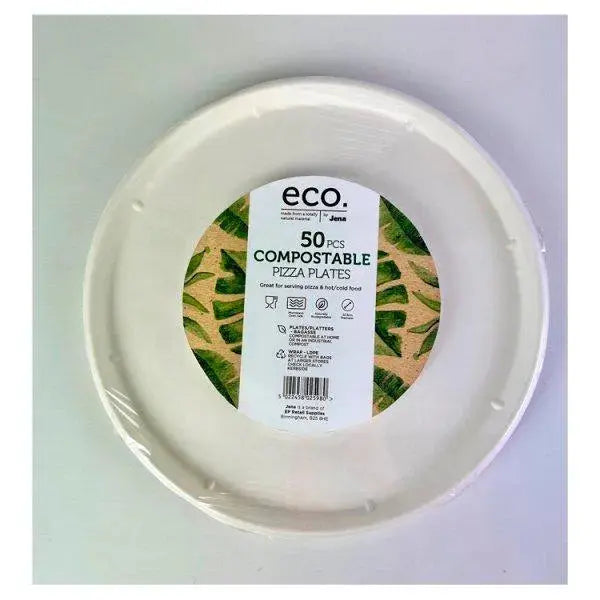 Bagasse Pizza Plates 32.5cm 50Pcs