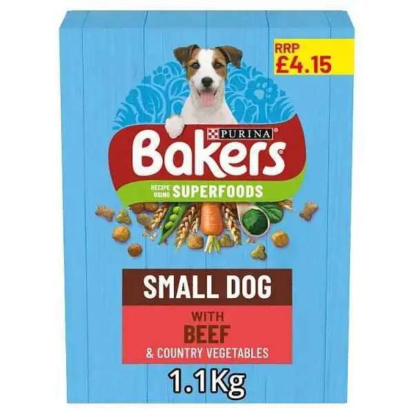 BAKERS Small Dog Beef with Vegetables Dry Dog Food 1.1kg (Case of 5)