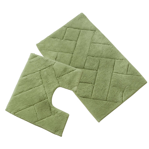 OLIVIA ROCCO Bali Bath Mat And Pedestal Set Luxurious Super Absorbent Easy Care Extra Soft Cotton Mats In Multiple Colours
