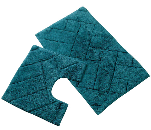 OLIVIA ROCCO Bali Bath Mat And Pedestal Set Luxurious Super Absorbent Easy Care Extra Soft Cotton Mats In Multiple Colours