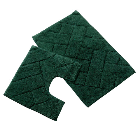 OLIVIA ROCCO Bali Bath Mat And Pedestal Set Luxurious Super Absorbent Easy Care Extra Soft Cotton Mats In Multiple Colours