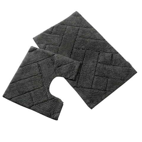 OLIVIA ROCCO Bali Bath Mat And Pedestal Set Luxurious Super Absorbent Easy Care Extra Soft Cotton Mats In Multiple Colours