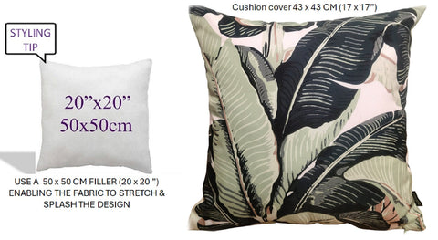 OLIVIA ROCCO Banza Waterproof Cushion Covers 43 x 43 cm Reversible Breathable Decorative Indoor Outdoor Use Patio Garden Sofa Bed Chair
