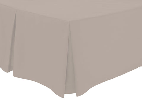 OLIVIA ROCCO Basics Fitted Pleated Valance Sheet Indus Valley Cotton Blend OEKO-TEX Certified Multiple Sizes And Colours