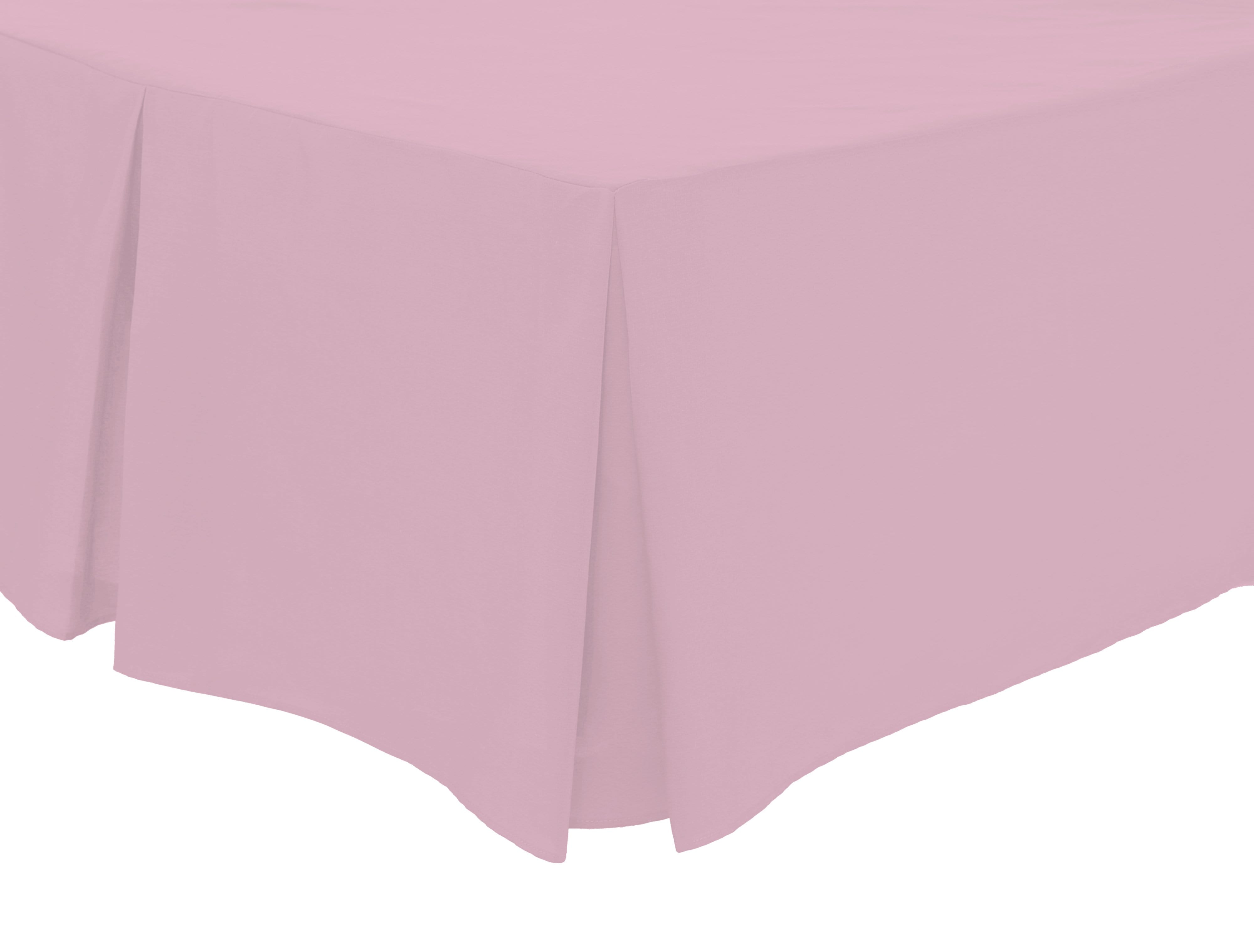 OLIVIA ROCCO Basics Fitted Pleated Valance Sheet Indus Valley Cotton Blend OEKO-TEX Certified Multiple Sizes And Colours