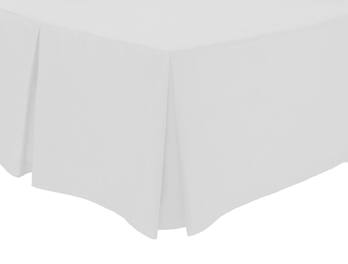 OLIVIA ROCCO Basics Fitted Pleated Valance Sheet Indus Valley Cotton Blend OEKO-TEX Certified Multiple Sizes And Colours