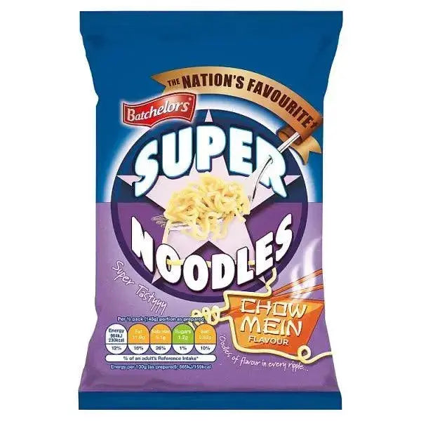 Batchelors Super Noodles Chow Mein Flavour Noodle Block 90g (Case of 8)