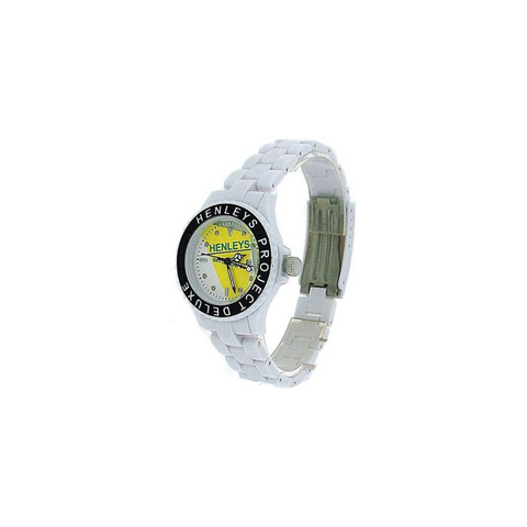 Henleys Project Deluxe Women's Set of 2 Funky Plastic Watch Purple-White SUMMERTWIN CLEARANCE NEEDS RE-BATTERY
