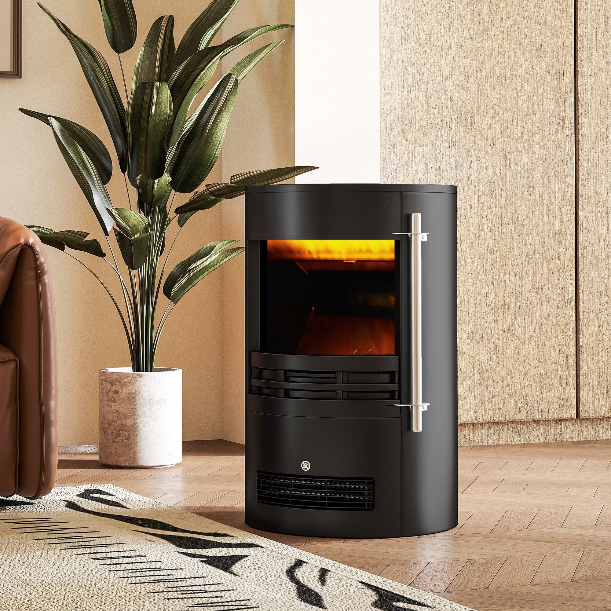 Electric Fireplace Heater 900W/1800W-Black