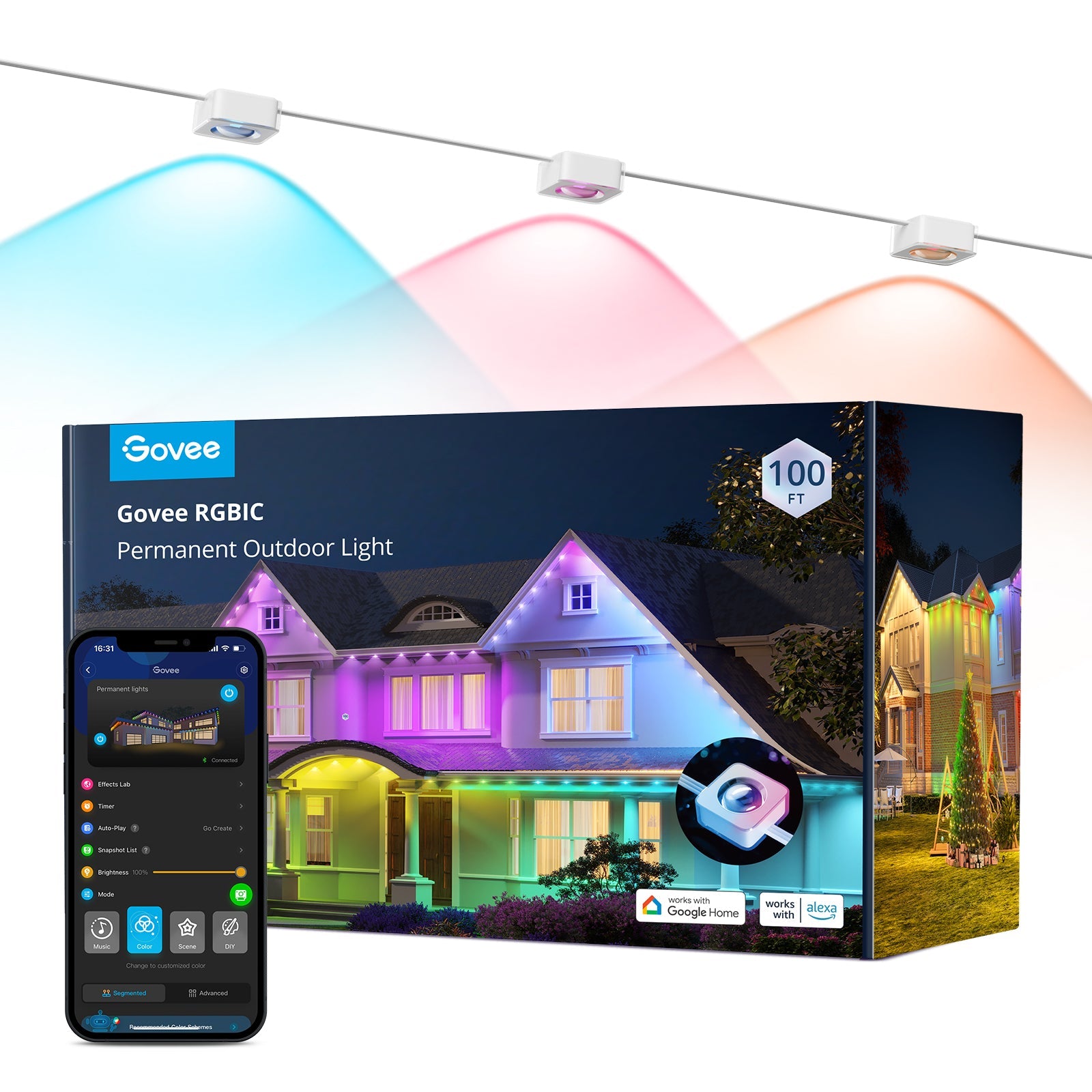 GOVEE RGBIC PERM OUTDOOR LIGHTS 30M IP67