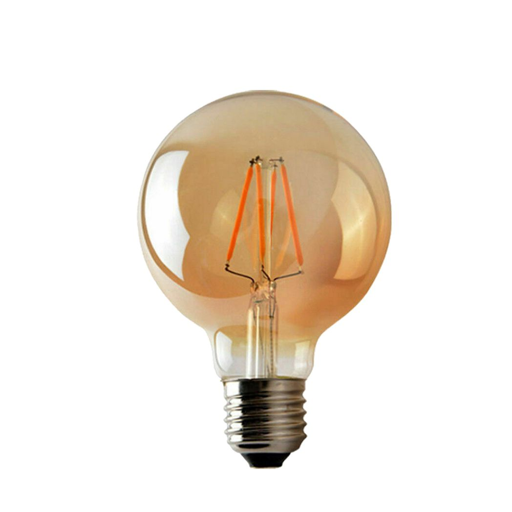 G95 E27 4W Edison Style LED filament  shape Retro 2700K Warm white screw bulbs