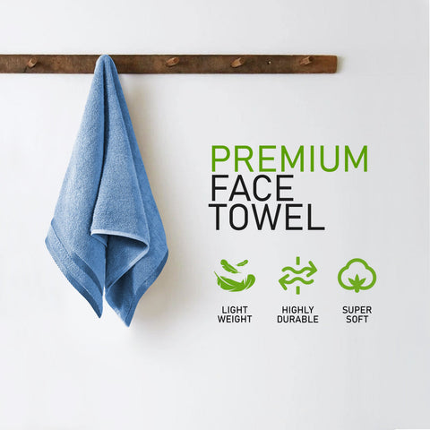 OLIVIA ROCCO Belmont Viscose Stripe Blue Towels 100 Percent Cotton Hotel Quality Super Absorbent 10 Piece Bale Set 4 Hand Towels And 12 Face Cloths