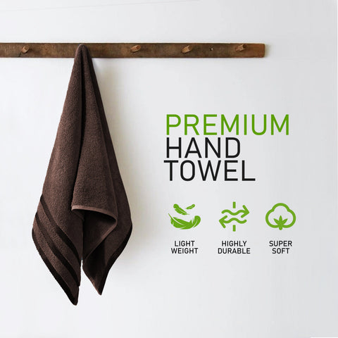 OLIVIA ROCCO Belmont Viscose Stripe Brown Towels 100% Cotton Hotel Quality Super Absorbent 10 Piece Bale Set Includes 4 Hand Towels And 12 Face Cloths