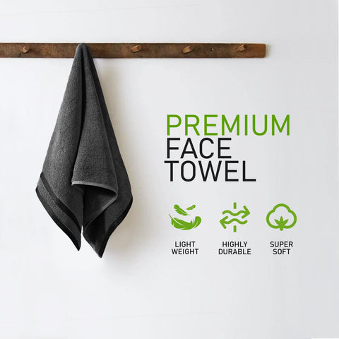 OLIVIA ROCCO Belmont Viscose Stripe Grey Towels 100 Percent Cotton Hotel Quality Super Absorbent 10 Piece Bale Set 4 Hand Towels 12 Face Cloths