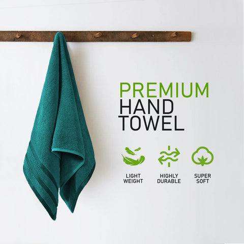 OLIVIA ROCCO Belmont Viscose Stripe Jade Green Towels 100% Cotton Hotel Quality Super Absorbent 10 Piece Bale Set 4 Hand Towels And 12 Face Cloths