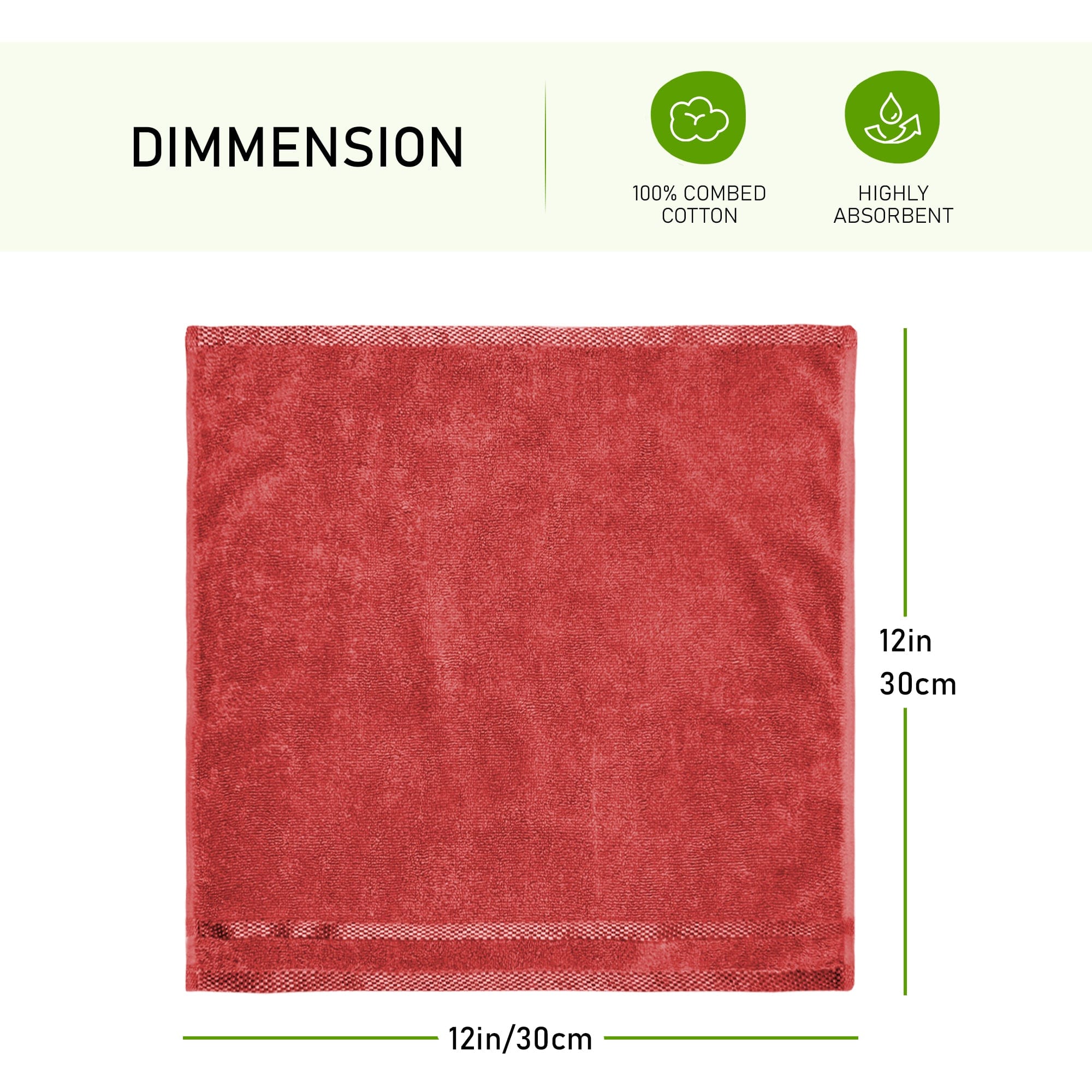 OLIVIA ROCCO Belmont Viscose Stripe Red Towels 100 Percent Cotton Hotel Quality Super Absorbent 10 Piece Bale Set 4 Hand Towel And 12 Face Cloths