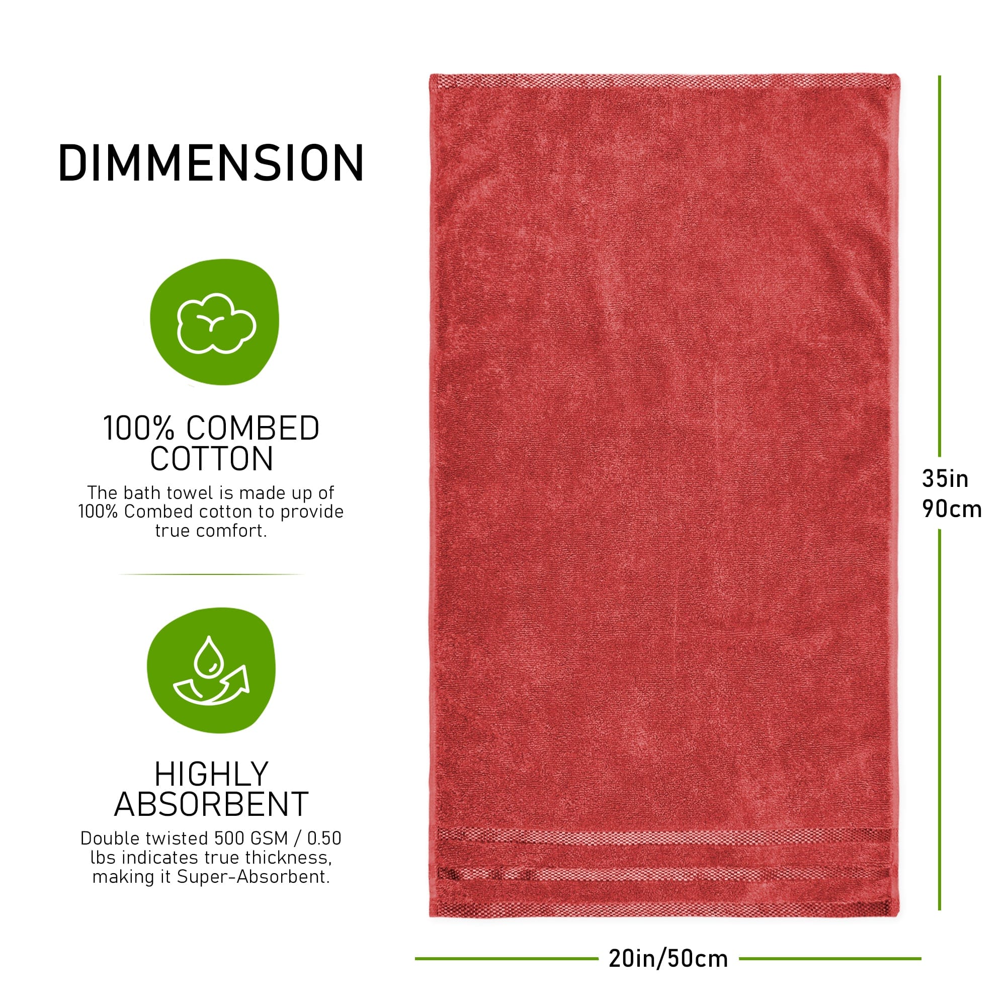 OLIVIA ROCCO Belmont Viscose Stripe Red Towels 100 Percent Cotton Hotel Quality Super Absorbent 10 Piece Bale Set 4 Hand Towel And 12 Face Cloths