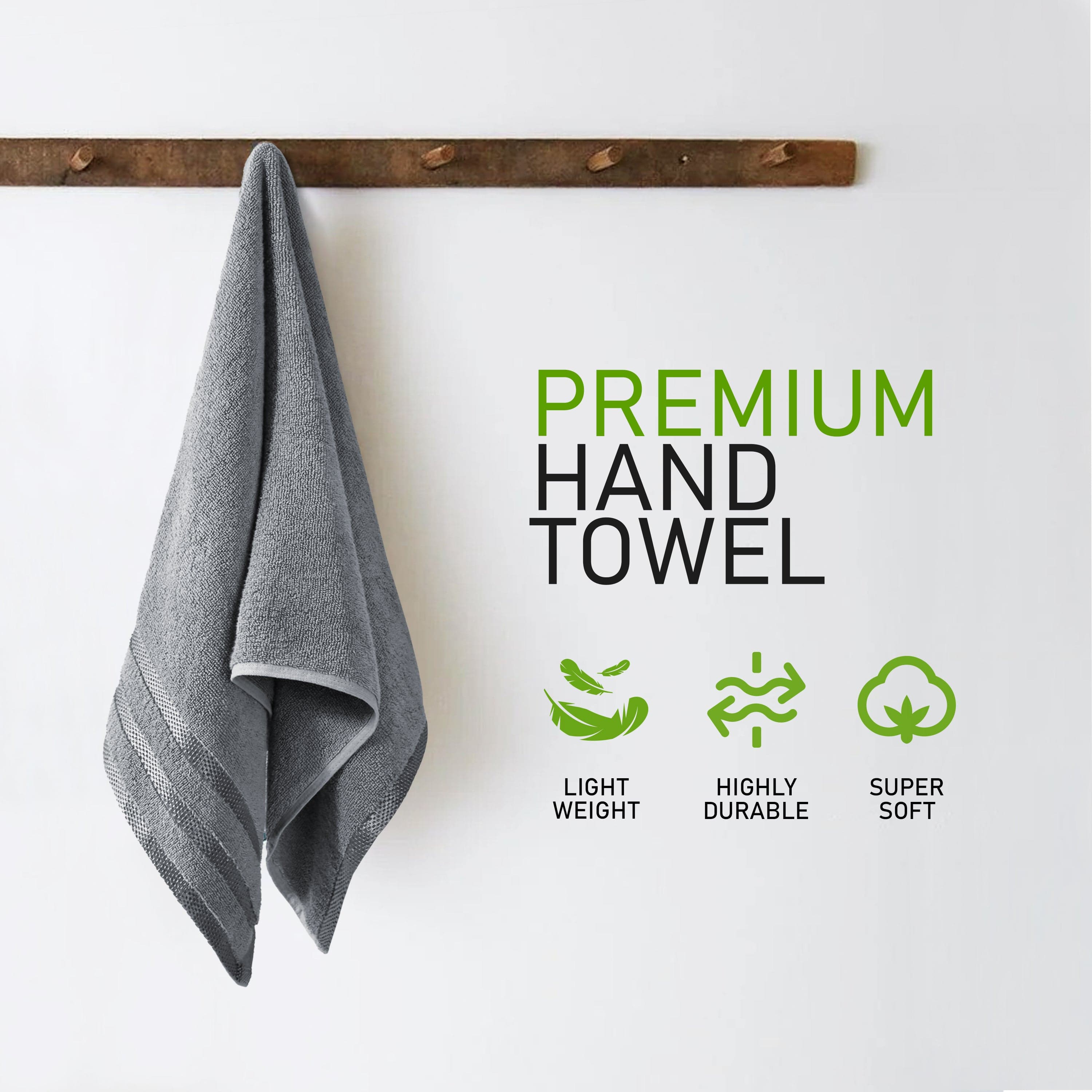 OLIVIA ROCCO Belmont Viscose Stripe Silver Towels 100 Percent Cotton Quality Super Absorbent 10 Piece Bale Set with 4 Hand Towels and 12 Face Cloths