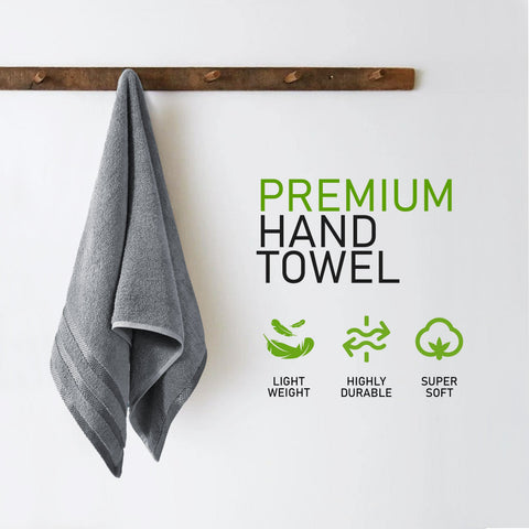 OLIVIA ROCCO Belmont Viscose Stripe Silver Towels 100 Percent Cotton Quality Super Absorbent 10 Piece Bale Set with 4 Hand Towels and 12 Face Cloths