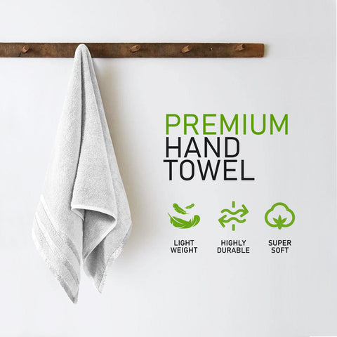 OLIVIA ROCCO Belmont Viscose Stripe White Towels 100 Percent Cotton Hotel Quality Super Absorbent 10 Piece Bale Set 4 Hand Towels 12 Face Cloths