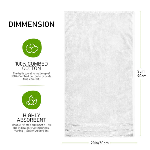 OLIVIA ROCCO Belmont Viscose Stripe White Towels 100 Percent Cotton Hotel Quality Super Absorbent 10 Piece Bale Set 4 Hand Towels 12 Face Cloths