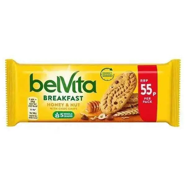 Belvita Breakfast Biscuits Honey and Nuts 55p 50g (Case of 20)