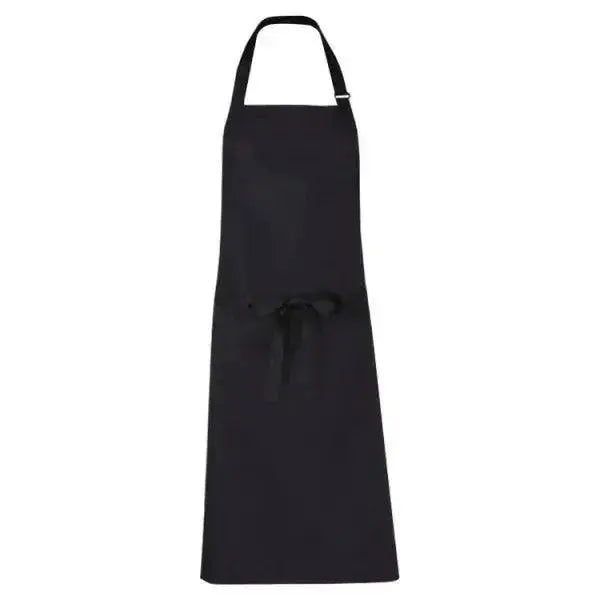 Bib Apron Black Detail Non Tangle Ties Size Adjuster