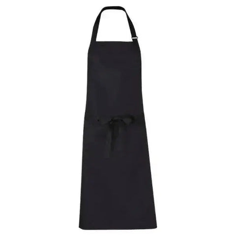 Bib Apron Black Detail Non Tangle Ties Size Adjuster