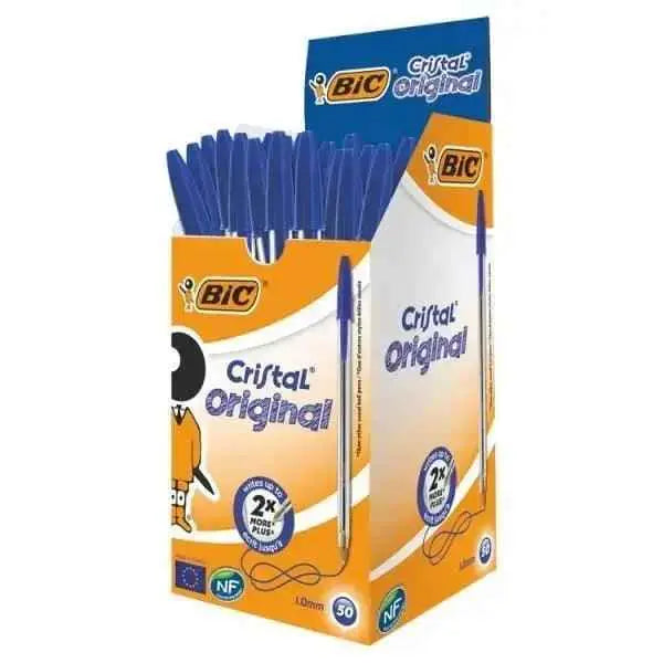 BIC Cristal Blue Pens 50 Pack