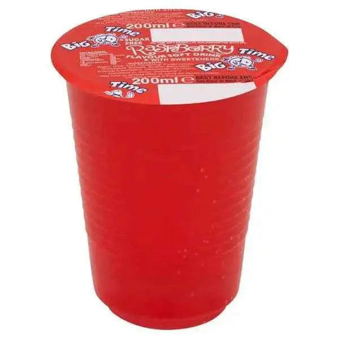 Big Time Raspberry Flavour Soft Drink with Sweeteners 200ml (Case of 24)