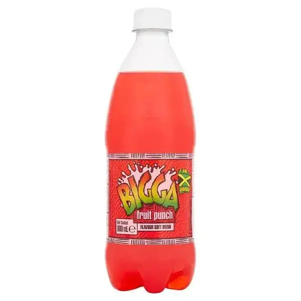 Bigga Fruit Punch Flavour Soft Drink 600ml (Case of 12)
