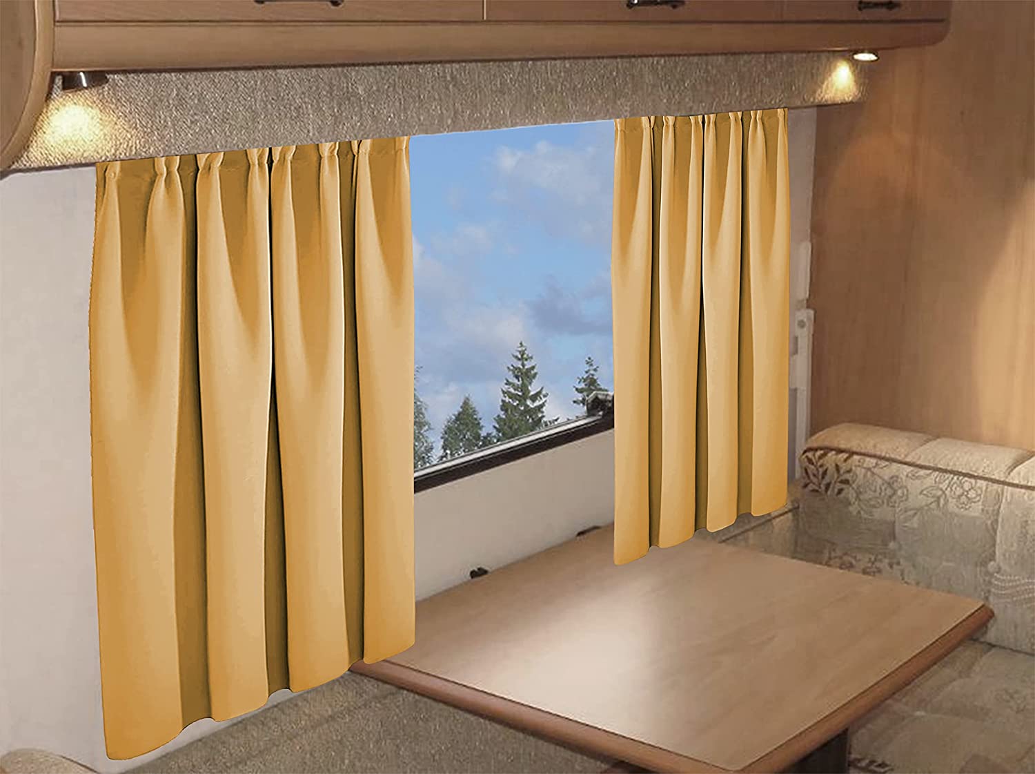 OLIVIA ROCCO Caravan Blackout Curtains 11 Colours Thermal Pencil Pleat Panels Door Panels For Caravans And Campervans All Seasons