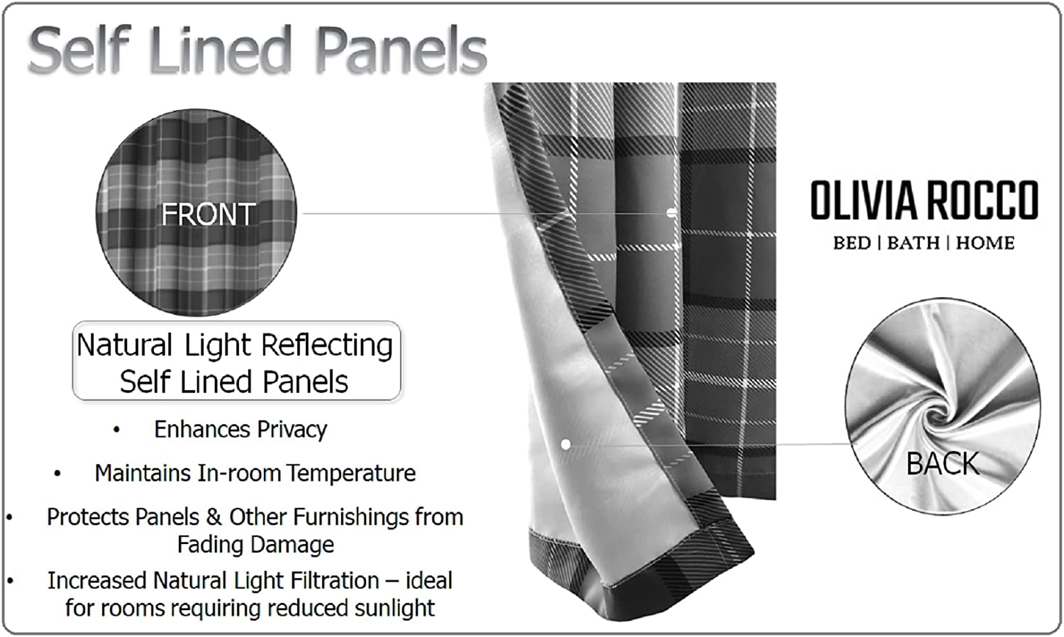 OLIVIA ROCCO Blackout Thermal Curtains Check Marble Design Energy Saving Light Blocking Panels Multiple Sizes And Colours