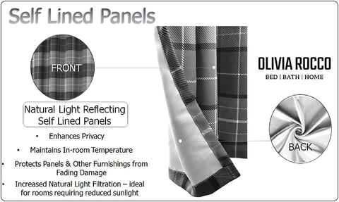 OLIVIA ROCCO Blackout Thermal Curtains Check Marble Design Energy Saving Light Blocking Panels Multiple Sizes And Colours