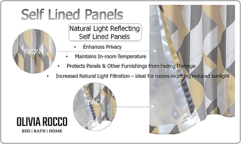 OLIVIA ROCCO Blackout Thermal Curtains Check Marble Design Energy Saving Light Blocking Panels Multiple Sizes And Colours