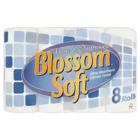 Blossom Soft Kitchen Towel 8 Roll, 200sheet, 2-ply (Case of 3)