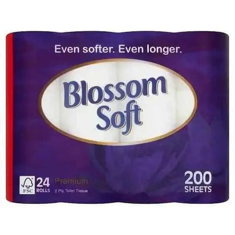 Blossom Soft White Luxury Bathroom Tissue 24 Rolls