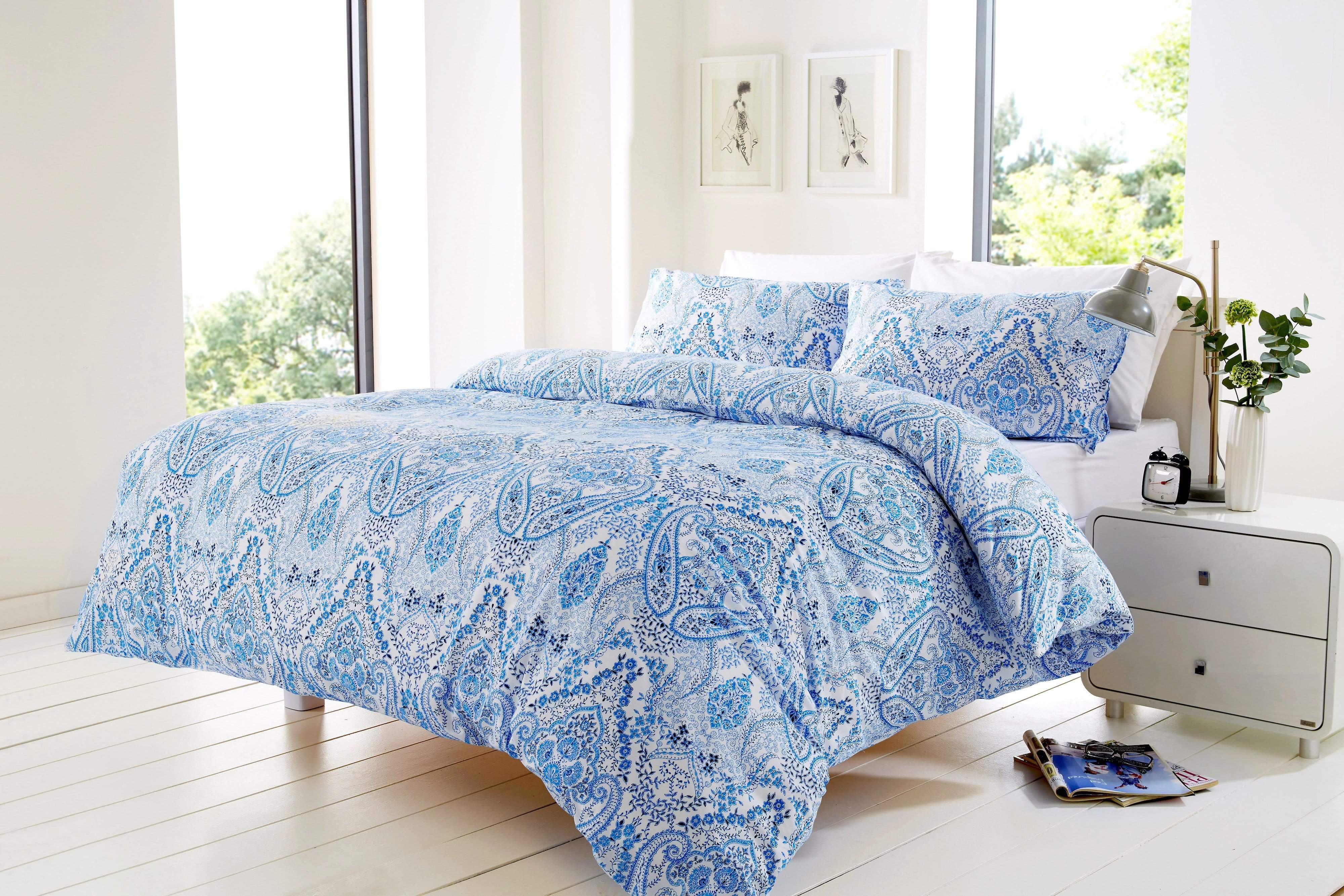 OLIVIA ROCCO Duvet Set Bohemian Bali Cotton Rich OEKO-TEX Certified And Vibrant Colours For Double And King Sizes Machine Washable