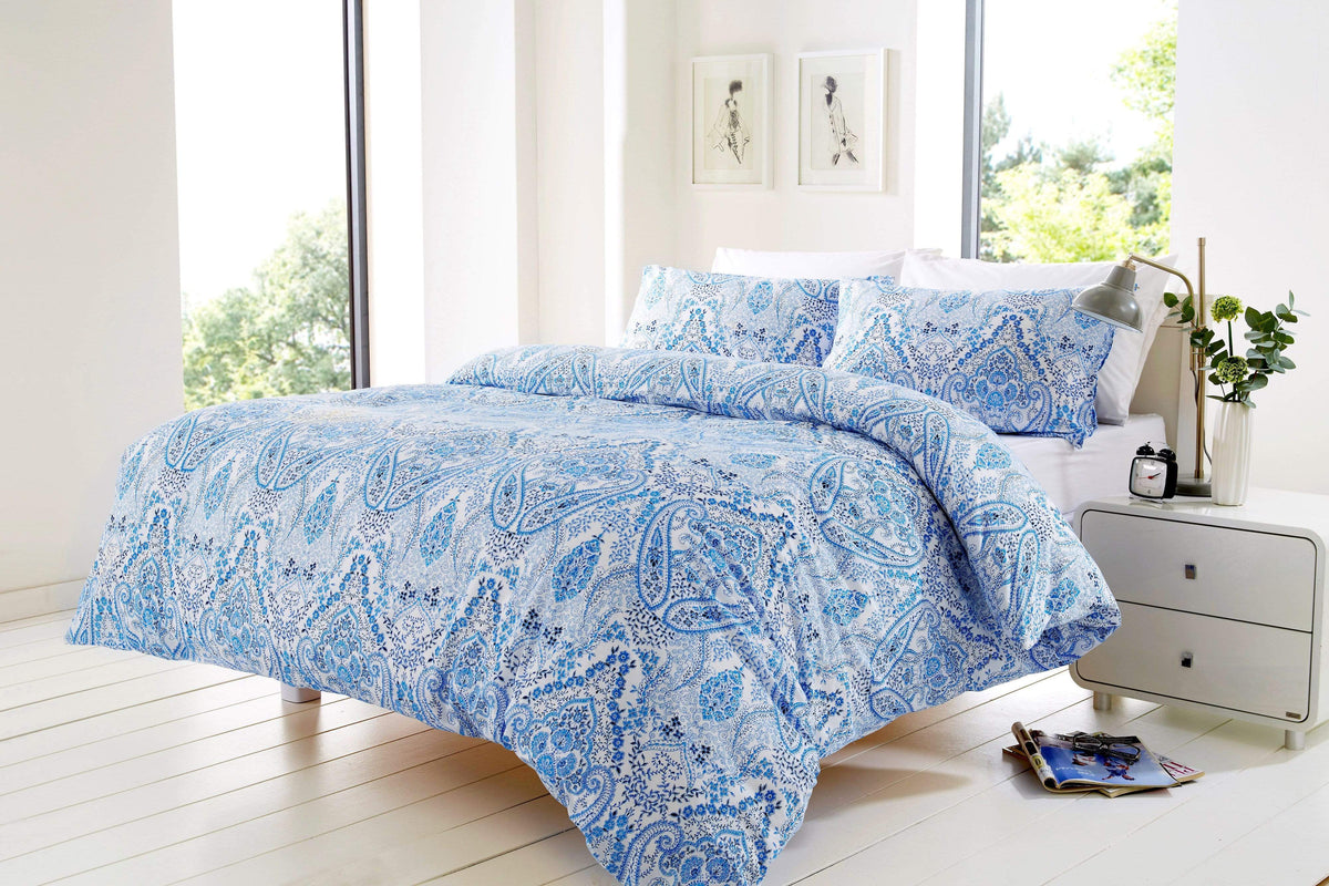 OLIVIA ROCCO Duvet Set Bohemian Bali Cotton Rich OEKO-TEX Certified And Vibrant Colours For Double And King Sizes Machine Washable